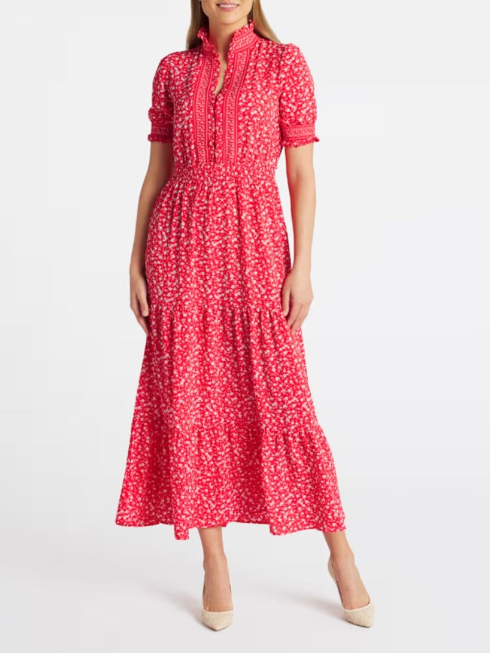 Maggy London Odilia Tiered Midi Dress